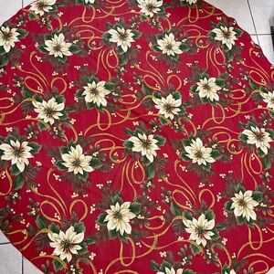 Vintage Christmas Round Tablecloth